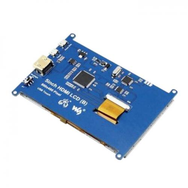 RA334 Монитор Waveshare 5 inch HDMI resistive touchscreen LCD screen for Raspberry Pi 3 BB BLACK 800x480 Resulotion, питание по USB