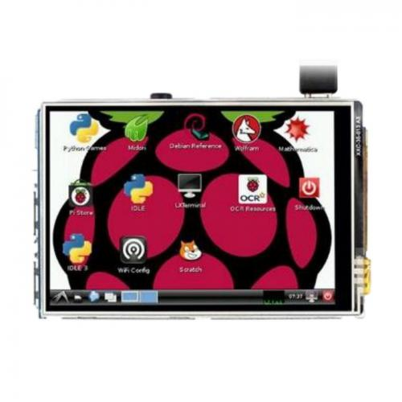 RA332 Монитор Waveshare 3.5 inch resistive touchscreen LCD screen (IPS), питание по USB, для Raspberry Pi 3