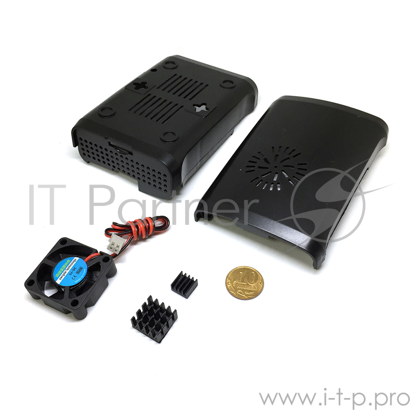 Тонкий клиент Корпус RASPBERRY PI 3/PI 2, овальный, на винтах (Black)