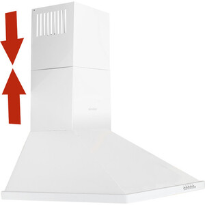 Каминная вытяжка Simfer 8664 SM монтируется к стене отвод / циркуляция Макс. производительность 500 куб. м/ч ширина для установки 60 см механическое управление тихий двигатель