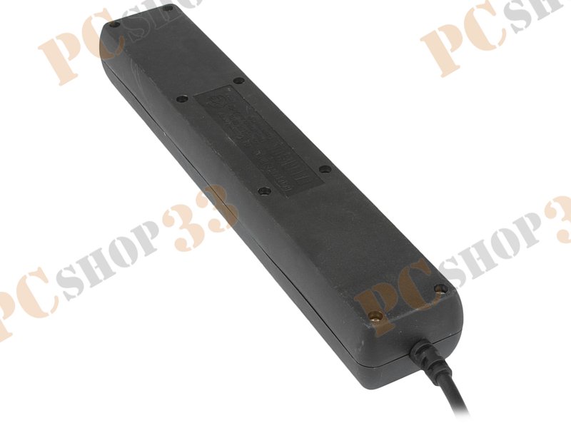 Сетевой фильтр на 5 розеток Гарнизон EHLB-5, черный (1.4м)