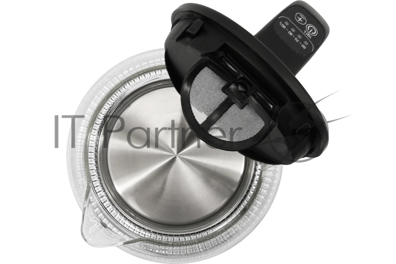 ATLANTA, ATH-2532 черн, Чайник стекло Стекло, 1,7л, 2200Вт, ЦИФРОВОЙ КОНТРОЛЛЕР ТЕМПЕРАТУРЫ НА РУЧКЕ, черный, температурная иллюминация, защита от перегрева без воды.