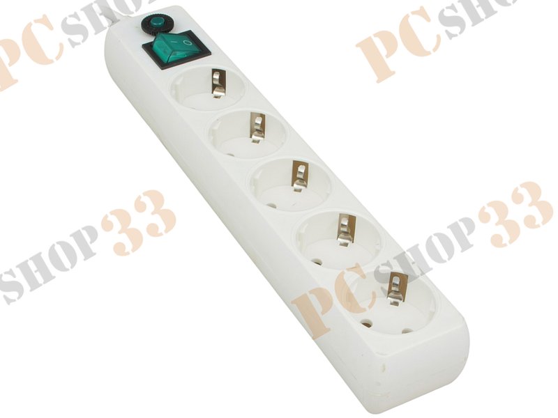 Сетевой фильтр на 5 розеток Гарнизон EHLW-4, белый (0.5м)