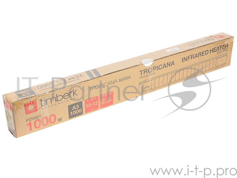 Инфракрасный обогреватель Timberk TCH A3 1000,мощность 1000 Вт, возможность дистанционного управления