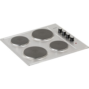 Варочная панель Simfer H60E04M011 поверхность из нержавеющей стали переключатели поворотные независимая установка габариты (ШхГ) 59x52 см