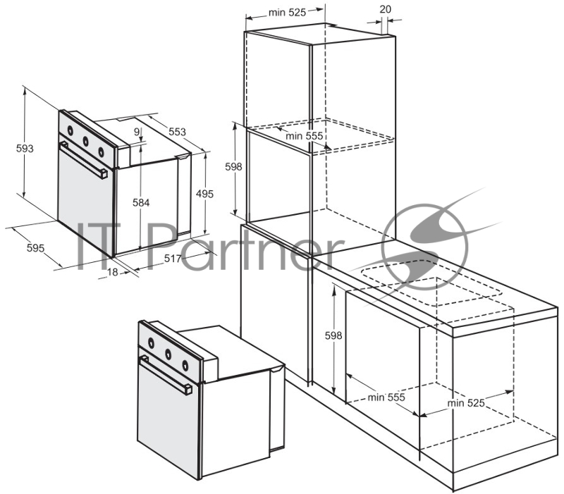 Духовой шкаф DARINA 1U BDE 111 701 W в.дух