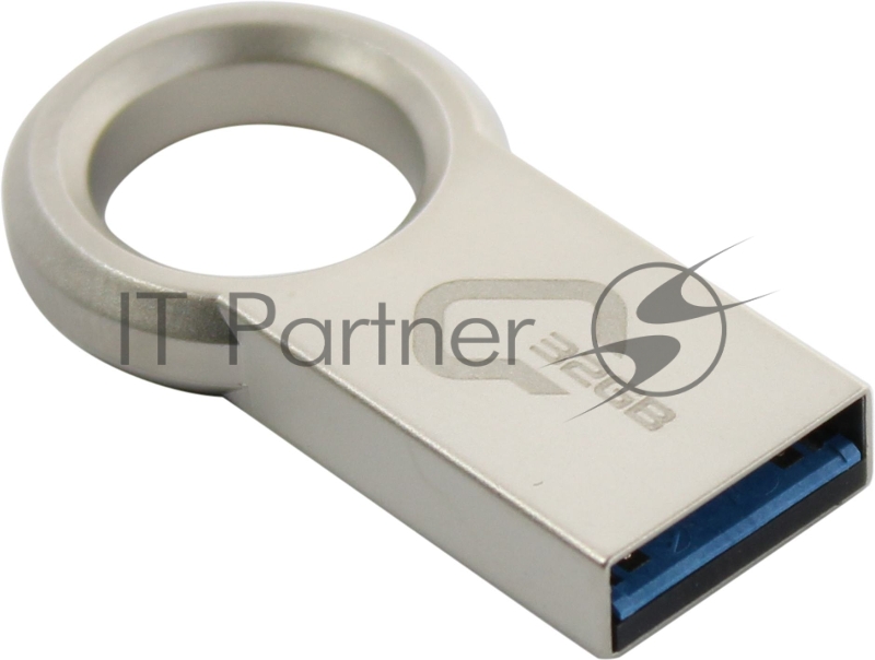 Накопитель QUMO 32GB Ring USB 3.0 цвет корпуса металлик (QM32GUD3-Ring)