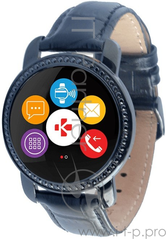 Фитнес-трекер MyKronoz ZeCircle2 SWAROWSKI цвет черный, кожаный ремешок черный