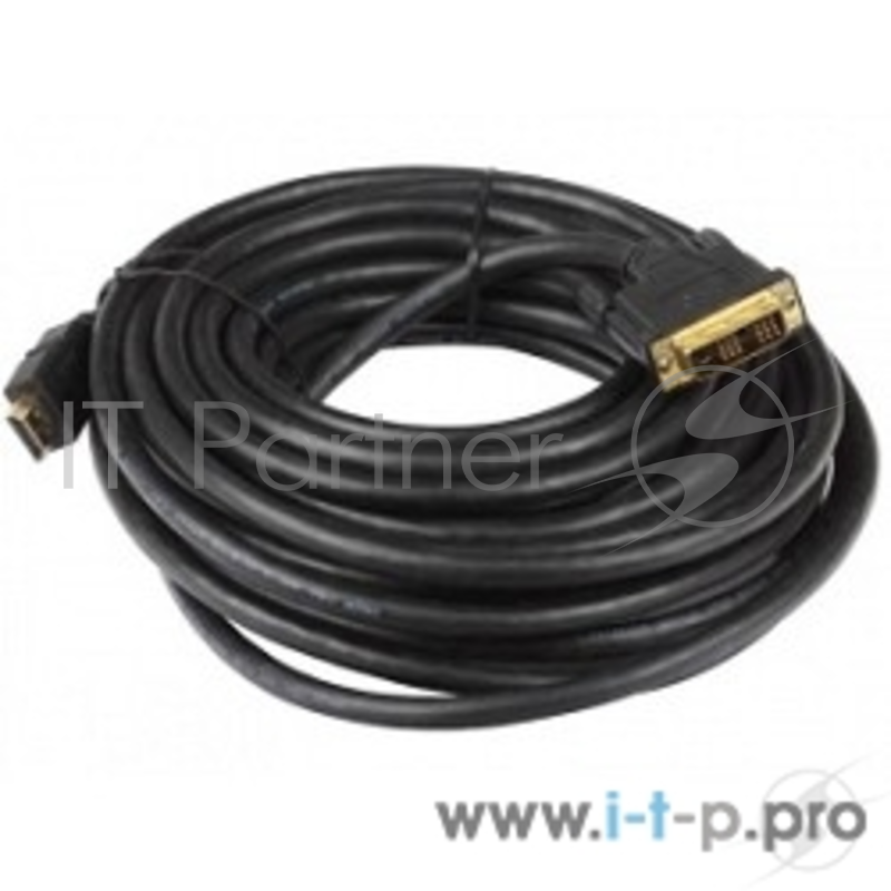 Кабель Telecom Кабель (CG480G-10M) HDMI to DVI-D (19M -19M) 10м, с позолоченными контактами 6242755317406