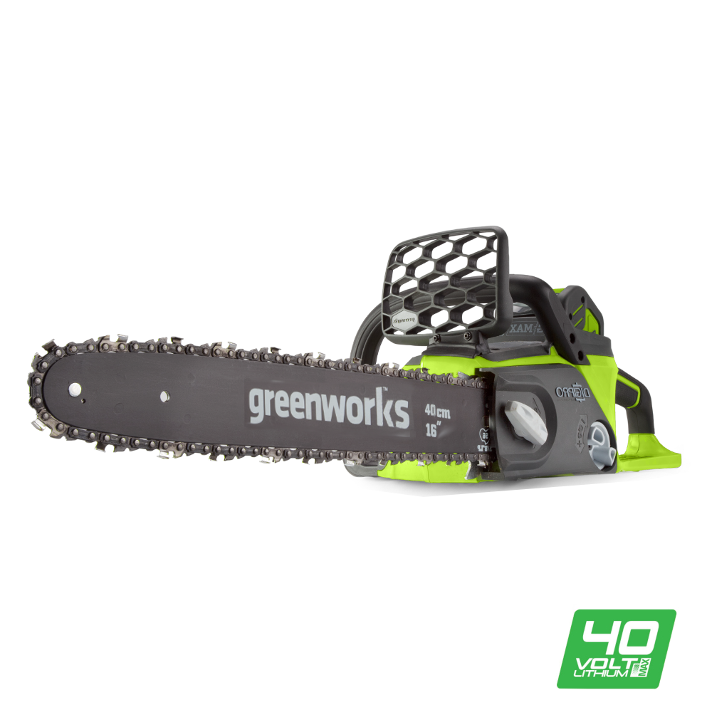 Пила цепная аккум. GREENWORKS 20077 40в g-max40 бесщеточный мотор digipro 16'' 40см БЕЗ АККУМ и ЗУ