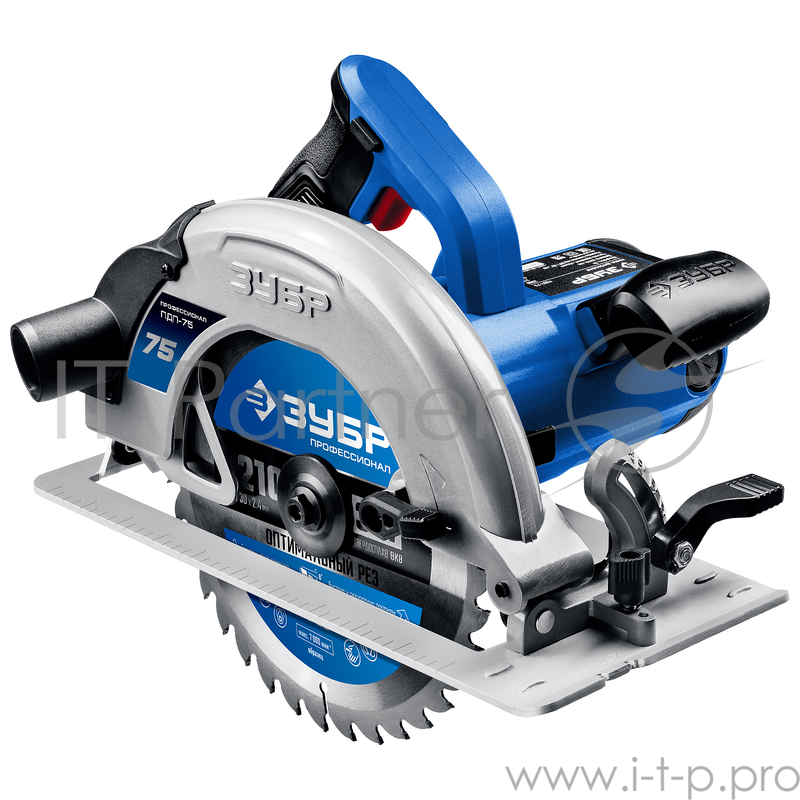Пила дисковая ЗУБР ПДП-75 Профессионал 90град-75 мм, диск 210 мм, 2000 Вт