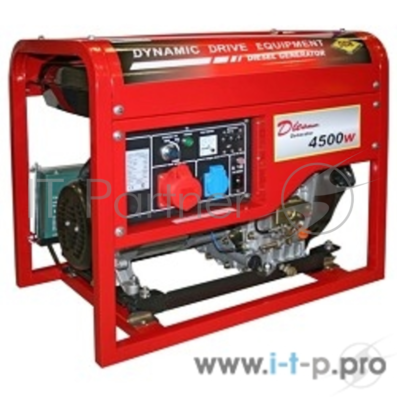 Генератор дизельный DDE DDG6000-3E трехфазн.ном/макс. 5.5/6.0кВт (UD186, (1ф 220 В 2 кВт), т/бак11,5л, электростарт, 99кг)