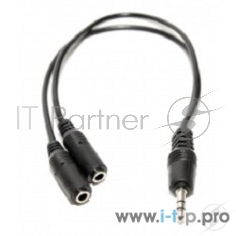 Кабель 5bites AA-3MF2-02BK Кабель-5bites Адаптер 3.5 Jack/M - 2*3.5 Jack/F