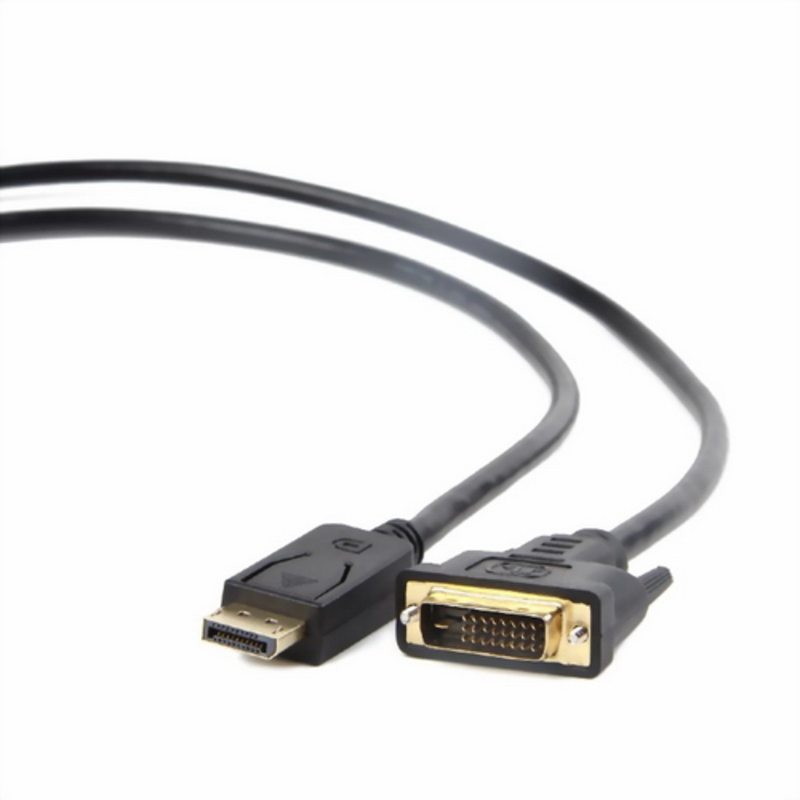 Кабель Кабель DisplayPort-DVI Gembird/Cablexpert 1.8м, 20M/19M, черный, экран, пакет(CC-DPM-DVIM-1.8m)