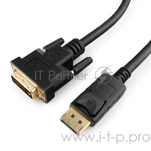 Кабель Кабель DisplayPort-DVI Gembird/Cablexpert 1.8м, 20M/19M, черный, экран, пакет(CC-DPM-DVIM-1.8m)