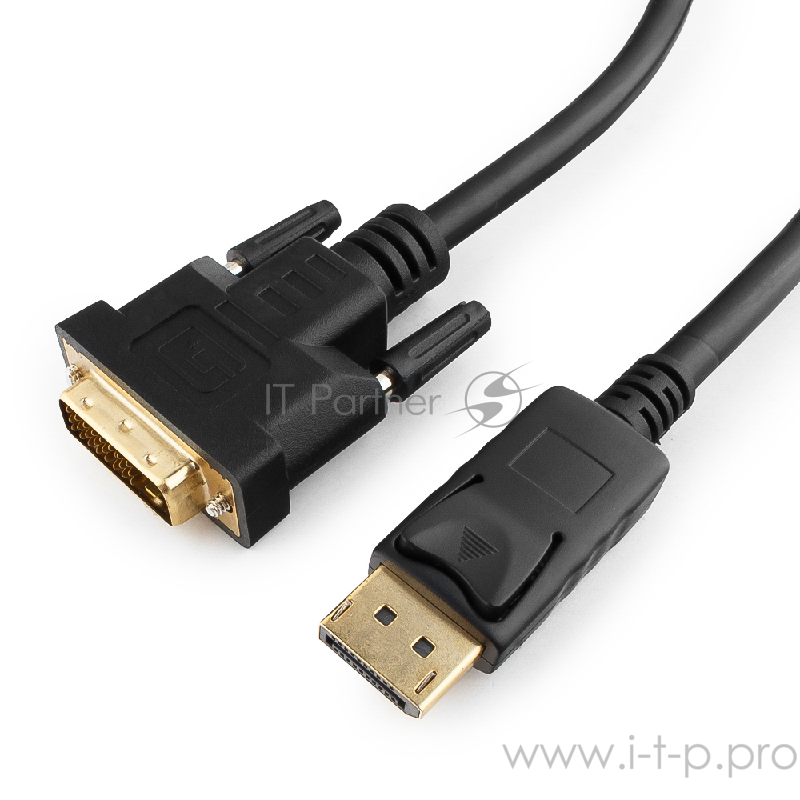 Кабель Кабель DisplayPort-DVI Gembird/Cablexpert 1.8м, 20M/19M, черный, экран, пакет(CC-DPM-DVIM-1.8m)
