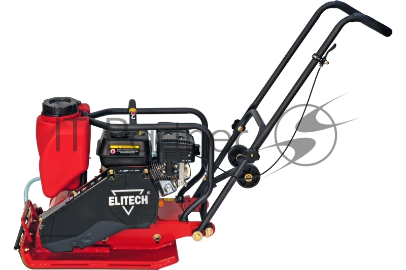 Виброплита ELITECH ПВТ 120БВЛ 6.5лс 632х500мм 16кН 40см 12м/мин 305м2/ч 120кг вода коврик колеса