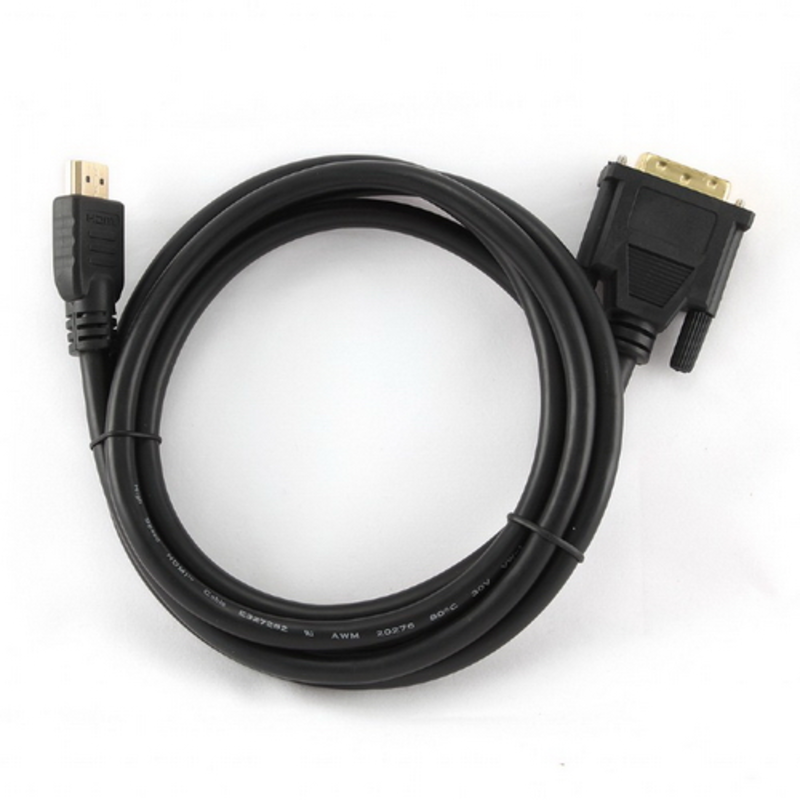 Кабель Кабель HDMI-DVI Gembird, 3.0м, 19M/19M, single link, черный, позол.разъемы, экран CC-HDMI-DVI-10