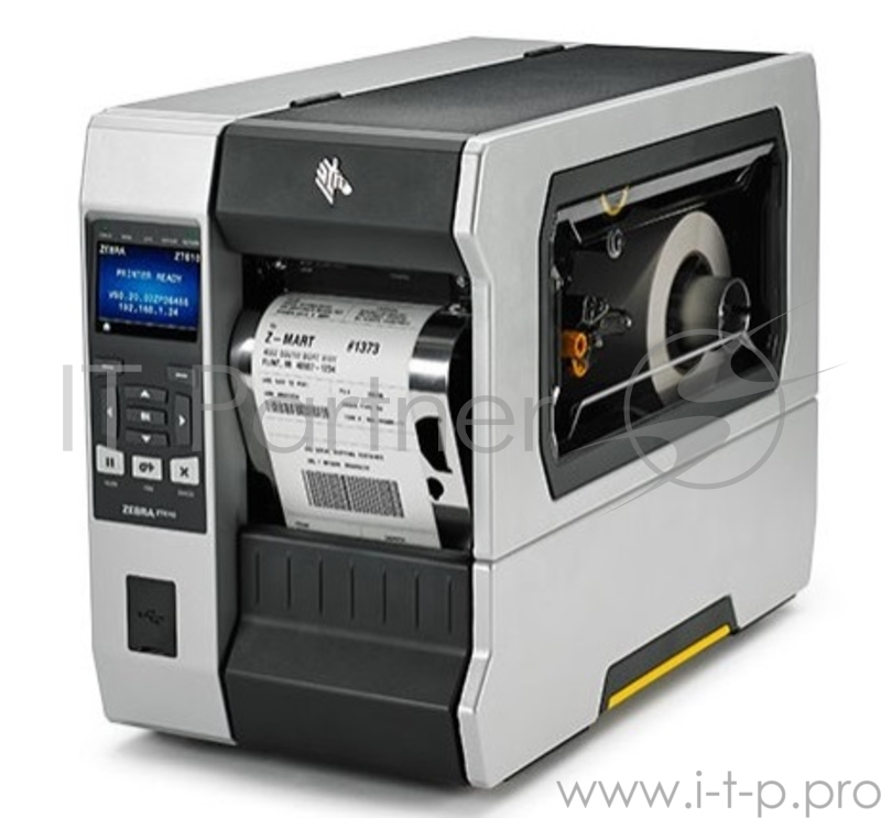 Принтер этикеток промышленный Zebra TT Printer ZT610 4'', 203 dpi, Euro and UK cord, Serial, USB, Gigabit Ethernet, Bluetooth 4.0, USB Host, Tear, Color, ZPL