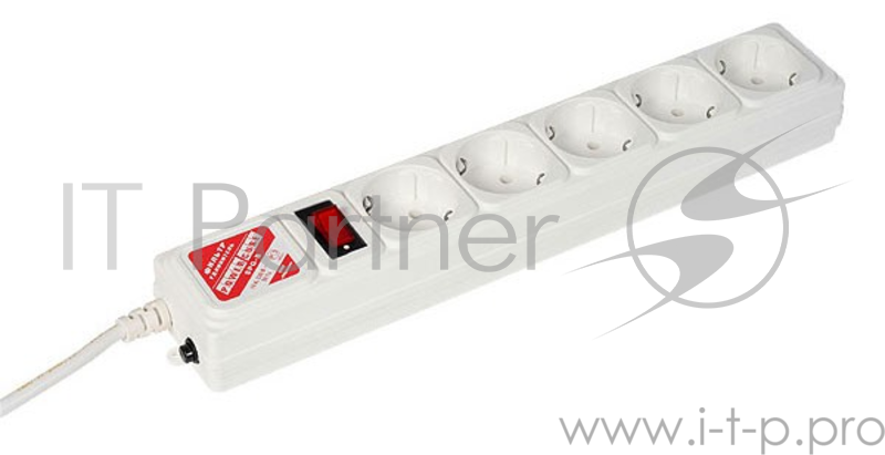 Сетевой фильтр на 5 розеток Power Cube, белый (3.0м)