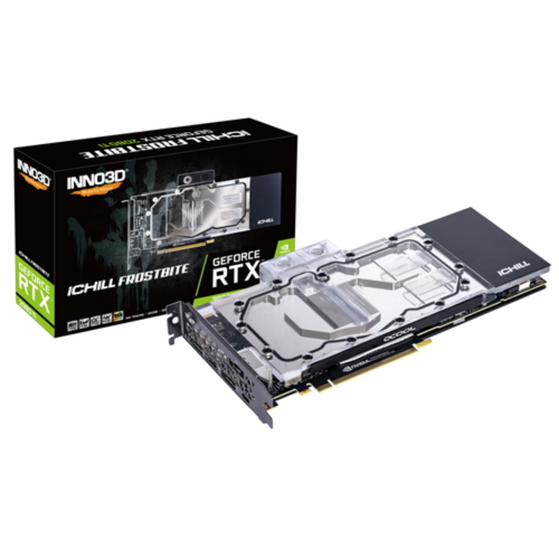 Видеокарты INNO3D RTX 2080 Ti iCHILL FROSTBIT 11GB (1695Mhz / 14.0Gbps) / 11GB GDDR6 / 352-bit / DP+DP+DP+HDMI+USB-C / (C208TB-11D6X-1150FROS) RTL (