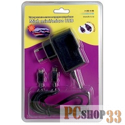 Аксессуар KS-is Mich KS-003 { Зарядное ус-во (с кабелями) miniUSB/micro для цифр технки 2000мА от сети (CP0520)}
