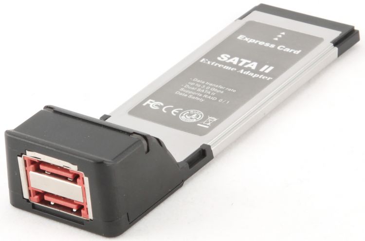 Адаптер Gembird Express Card PCMCIAX/34 на eSATA 2 порта (PCMCIAX-ESATA22)
