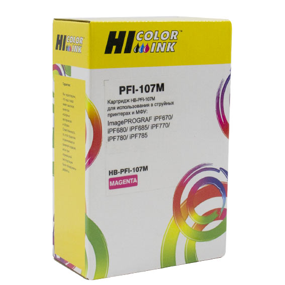 Картридж Hi-Black (PFI-107M) для Canon iPF680/685/780/785, 130ml M