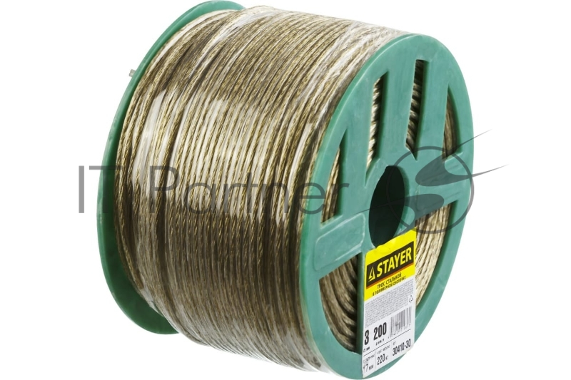 Трос стальной STAYER Masterd=30 мм L=200 м в полимерной оболочке