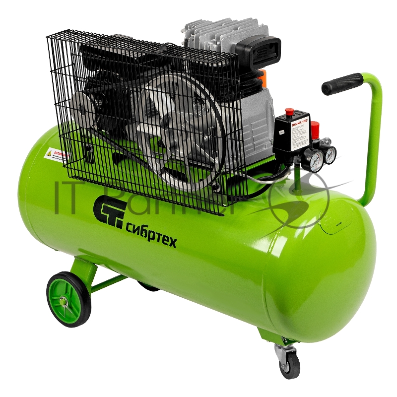 СИБРТЕХ Компрессор воздушный КР-2200/100, 2,2 кВт, 350 л/мин, 100 л, 58042