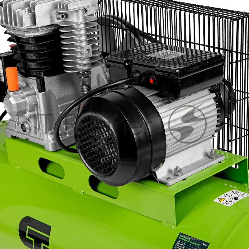 СИБРТЕХ Компрессор воздушный КР-2200/100, 2,2 кВт, 350 л/мин, 100 л, 58042