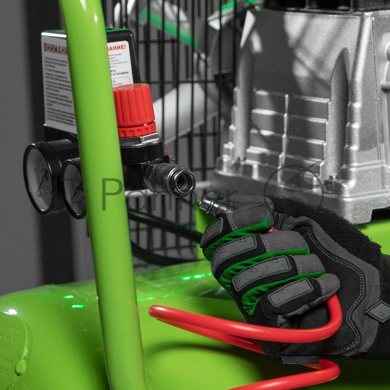 СИБРТЕХ Компрессор воздушный КР-2200/100, 2,2 кВт, 350 л/мин, 100 л, 58042