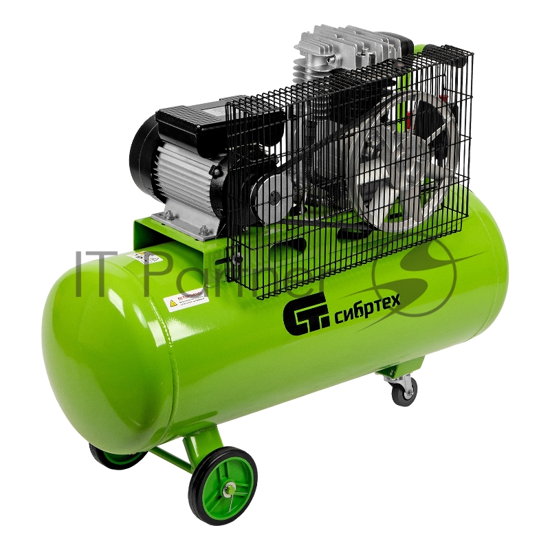 СИБРТЕХ Компрессор воздушный КР-2200/100, 2,2 кВт, 350 л/мин, 100 л, 58042