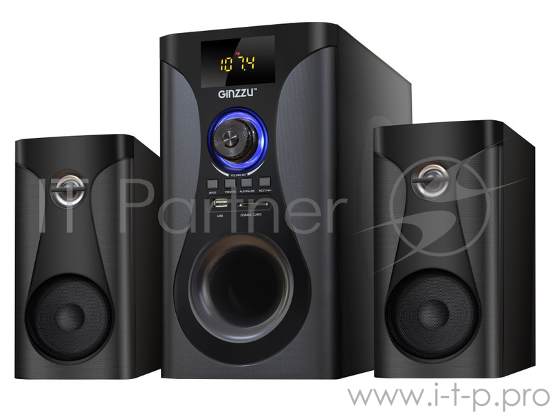 Ginzzu GM-425, Акустическая система 2.1, 60W/BT/USB/SD/FM/ДУ
