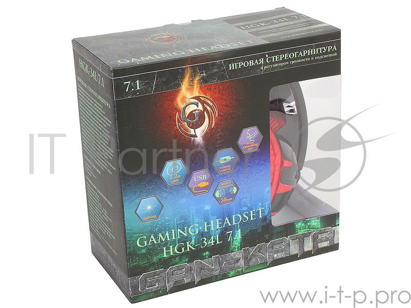 Гарнитура Dialog Gan-Kata HGK-34L red (подсветка и регулятором громкости)