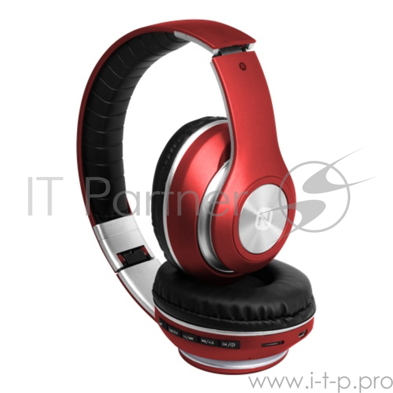 Беспроводная стереогарнитура Nobby Expert L-950, NBE-BH-42-74, BT 4.2, пластик, красный бархат Беспроводные, проводные / Накладные с микрофоном / Крас