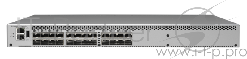 Коммутатор HP SAN switch 24/24 SN3000B(ext. 24x16Gb ports - 24 active Full Fabric ports, soft, no SFP) analog QW938A#ABB