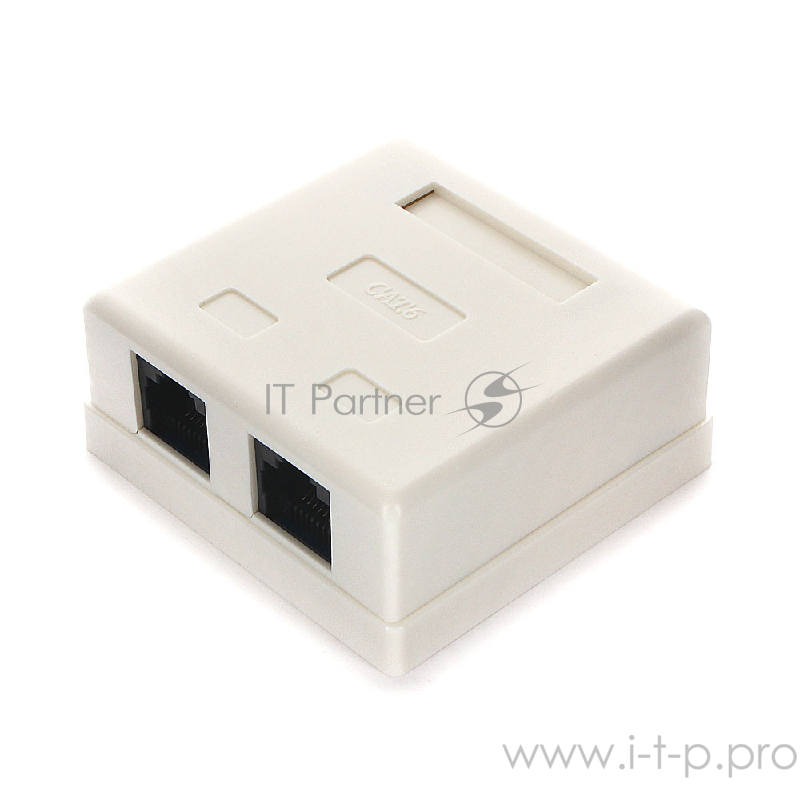 Розетка NA218 RJ-45 кат.6 внешняя 2 порта, 110&Krone