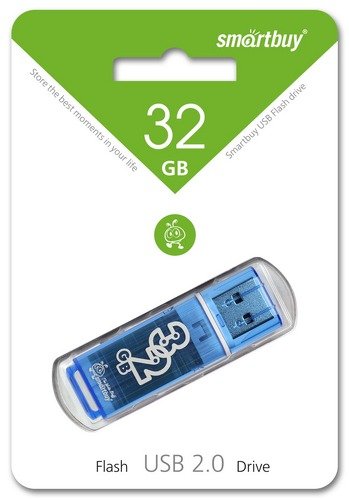 Носитель информации Smartbuy USB Drive 32Gb Glossy series Blue SB32GBGS-B