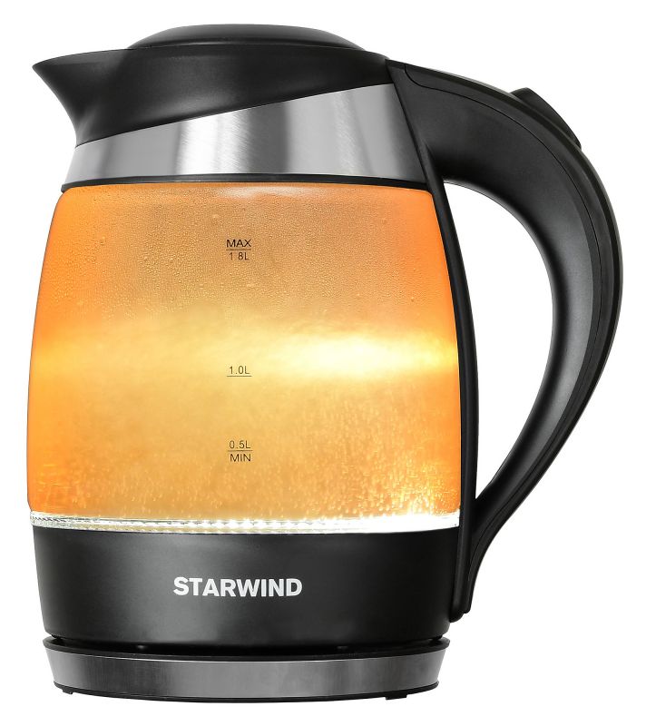 Чайник электрический Starwind SKG2212 оранжевый/черный