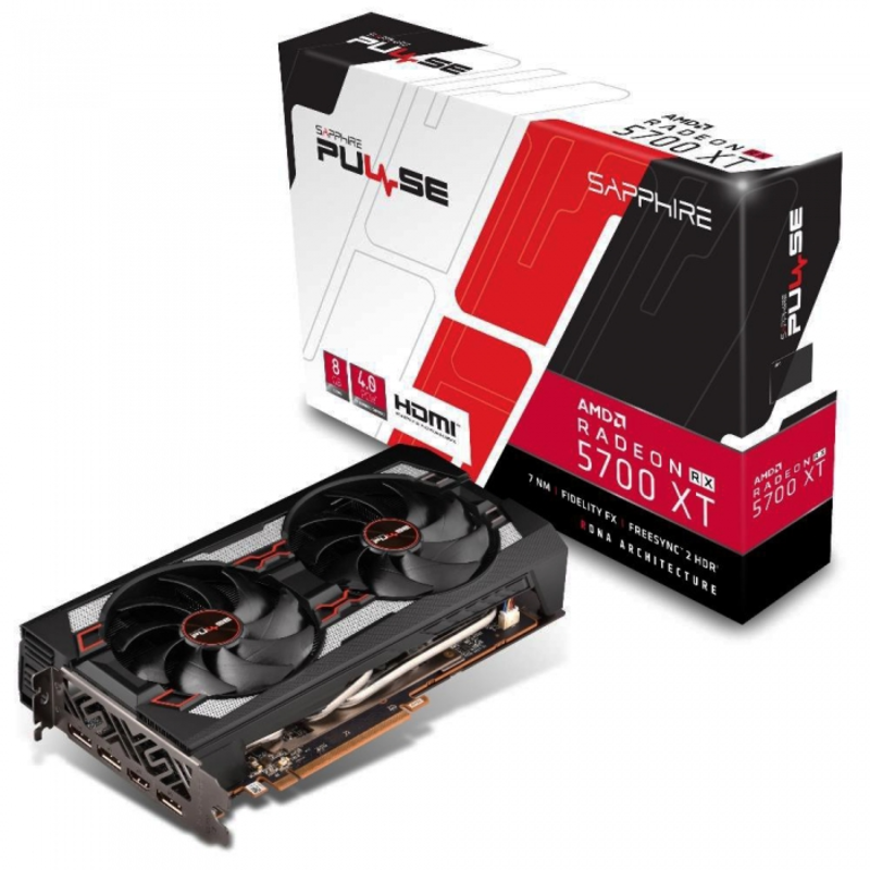 PULSE RADEON RX 5700 XT 8G GDDR6 HDMI / TRIPLE DP OC W/ BP (UEFI) RTL 11293-01-20G RTL