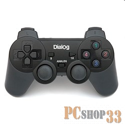 Беспроводной геймпад GP-A11RF Dialog Action - RF 2.4G, вибрация, 12 кнопок, USB, черный