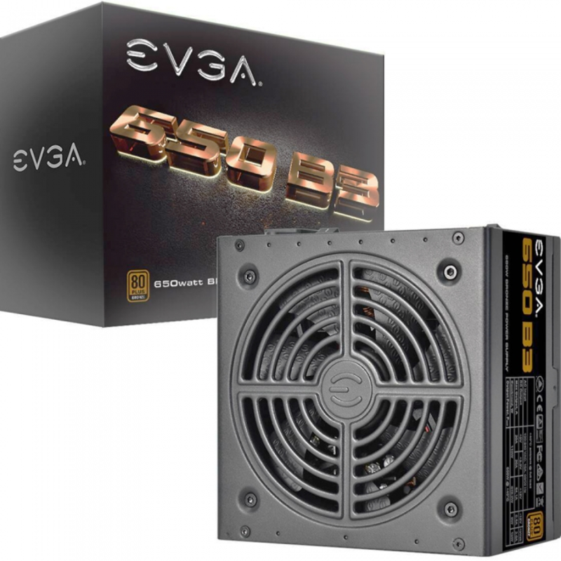 Блок питания Evga 650 B3 220-B3-0650-V2 650W, 80 Plus BRONZE 650W, Fully Modular, EVGA Eco Mode RTL{6}