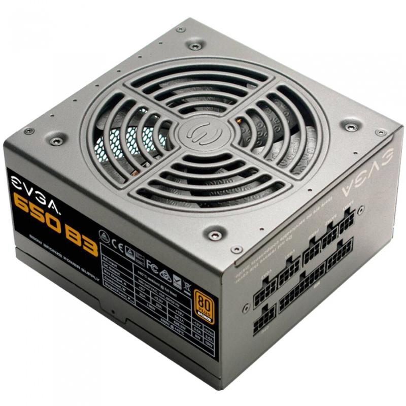 Блок питания Evga 650 B3 220-B3-0650-V2 650W, 80 Plus BRONZE 650W, Fully Modular, EVGA Eco Mode RTL{6}