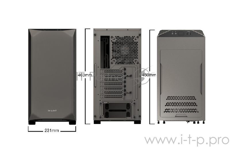 Корпус be quiet! PURE BASE 500 GRAY / ATX / 2x Pure Wings 2 140mm / BG036
