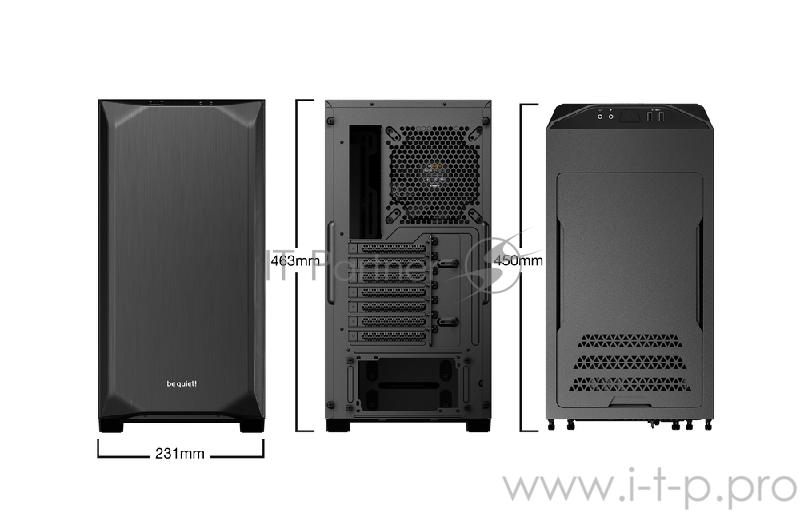 Корпус be quiet! PURE BASE 500 BLACK / ATX / 2x Pure Wings 2 140mm / BG034