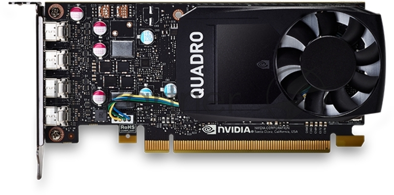 Видеокарта 2GB NVIDIA Quadro P620 Half Height (4 mDP) for Precision SFF