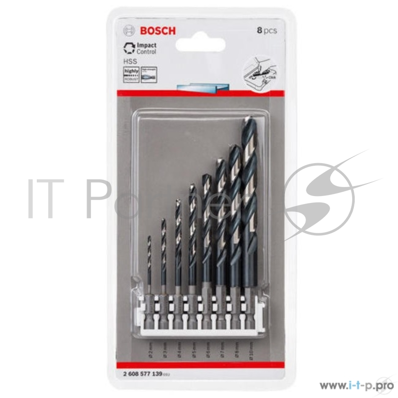 Bosch Bosch 2608577139 Сверла HSS Impact 2,3,4,5,6,7,8,10мм