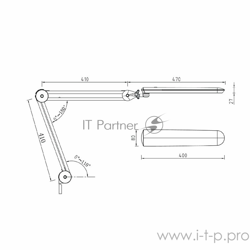 REXANT Настольная бестеневая лампа на струбцине 31-0407