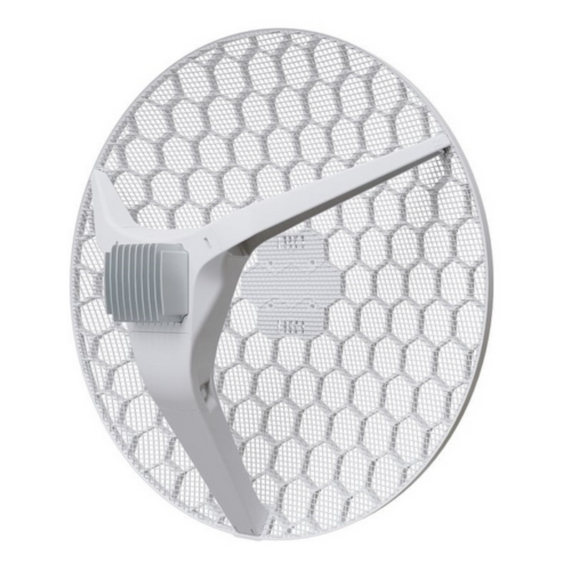 Точка доступа RBLHGG-5HPacD2HPnD-XL LHG XL 52 ac with 27dBi 7 degree 5GHz antenna, 18dBi 15 degree 2.4GHz antenna, Dual Chain High Power 802.11ac wireless, Dual Chain High Power 802.11b/g/n wireless, 716MHz CPU, 256MB RAM, 1 x Gigabit LAN, 1xSFP cage